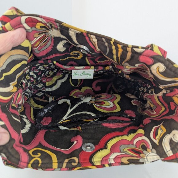 Vera Bradley Puccini Shoulder Bag Exterior and Interior Pockets Snap Close - Picture 8 of 8